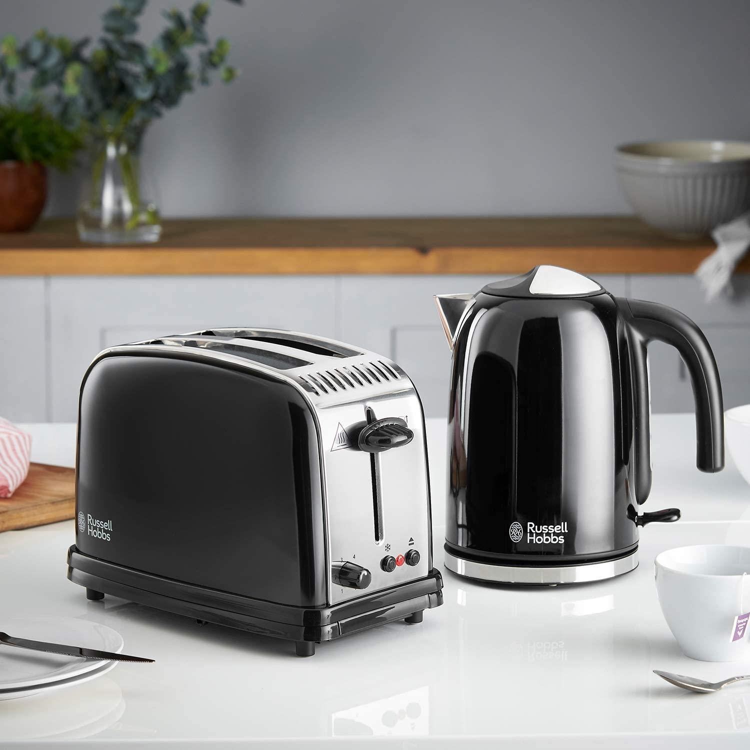 Russell Hobbs Electric Kettle Stainless Steel Jug 1.7 Litre Colours Plus Black - 20413
