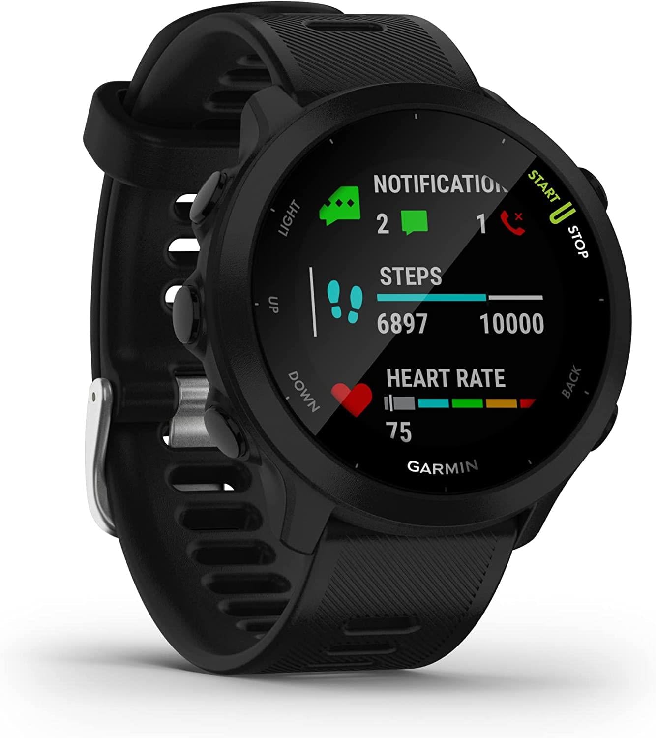 Garmin Forerunner 55 GPS Running Smartwatch Fitness Tracker - Black Newly Overhauled