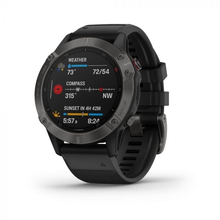 Garmin Fenix 6 Pro Sapphire Carbon Grey DLC GPS Watch Newly Overhauled