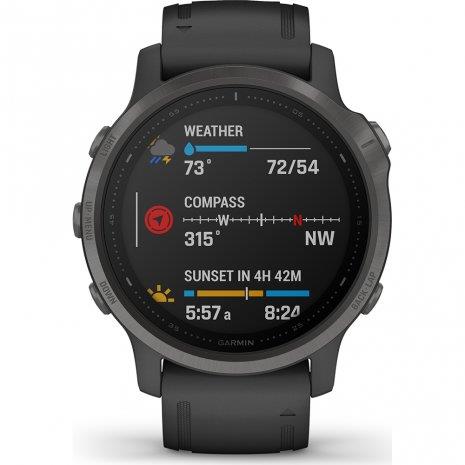 Garmin Fenix 6S Sapphire Carbon Grey DLC GPS Triathlon Watch - Newly Overhauled