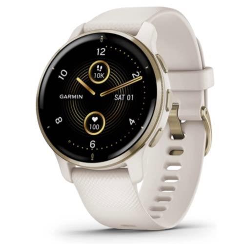 Garmin Venu 2 Plus GPS Smart Watch Heart Rate Monitor - Ivory Gold Newly Overhauled