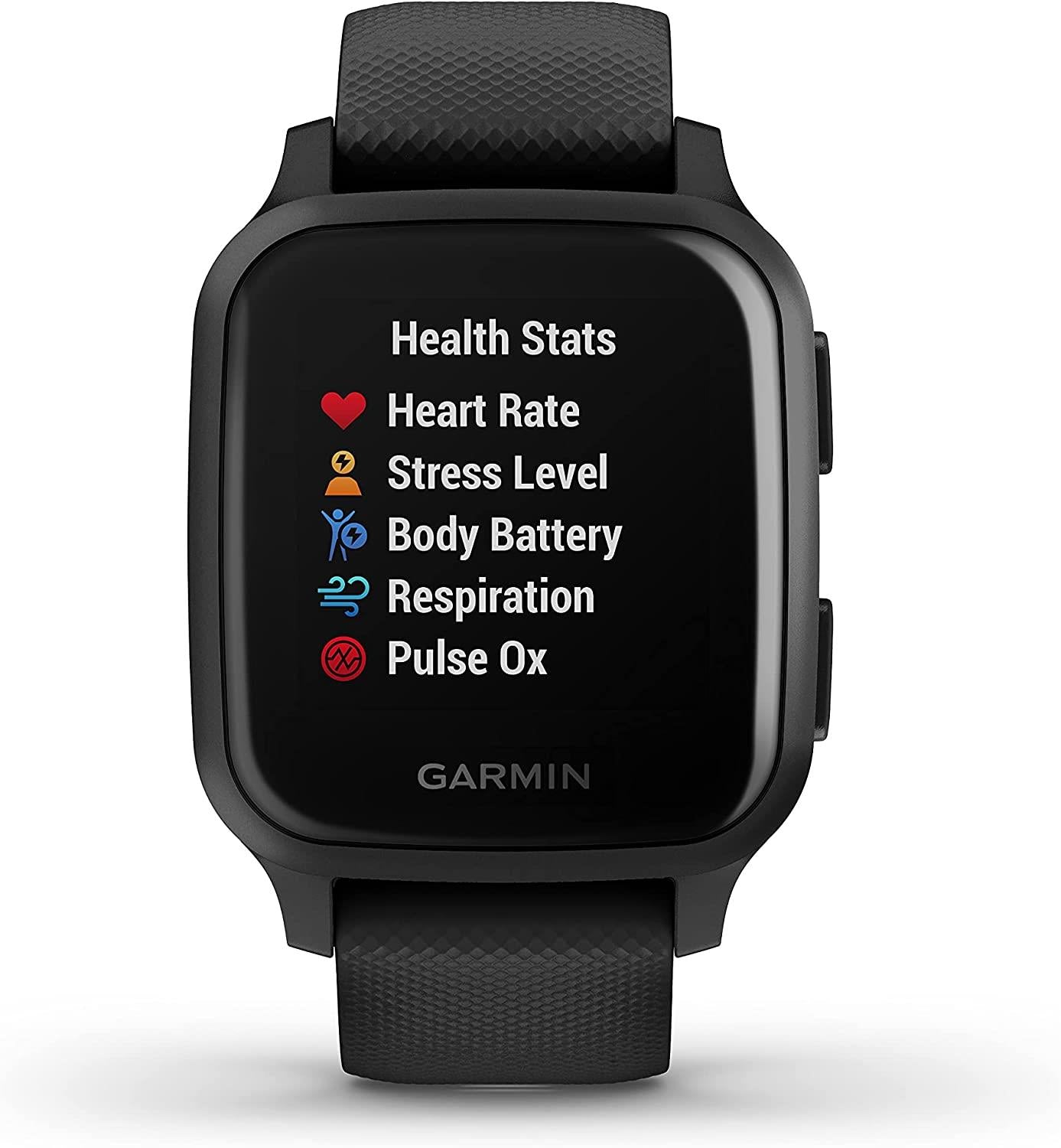 Garmin Venu Sq Music Edition GPS Smartwatch Activity Monitor Watch - Black
