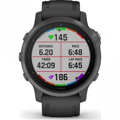Garmin Fenix 6S Sapphire Carbon Grey DLC GPS Triathlon Watch - Newly Overhauled