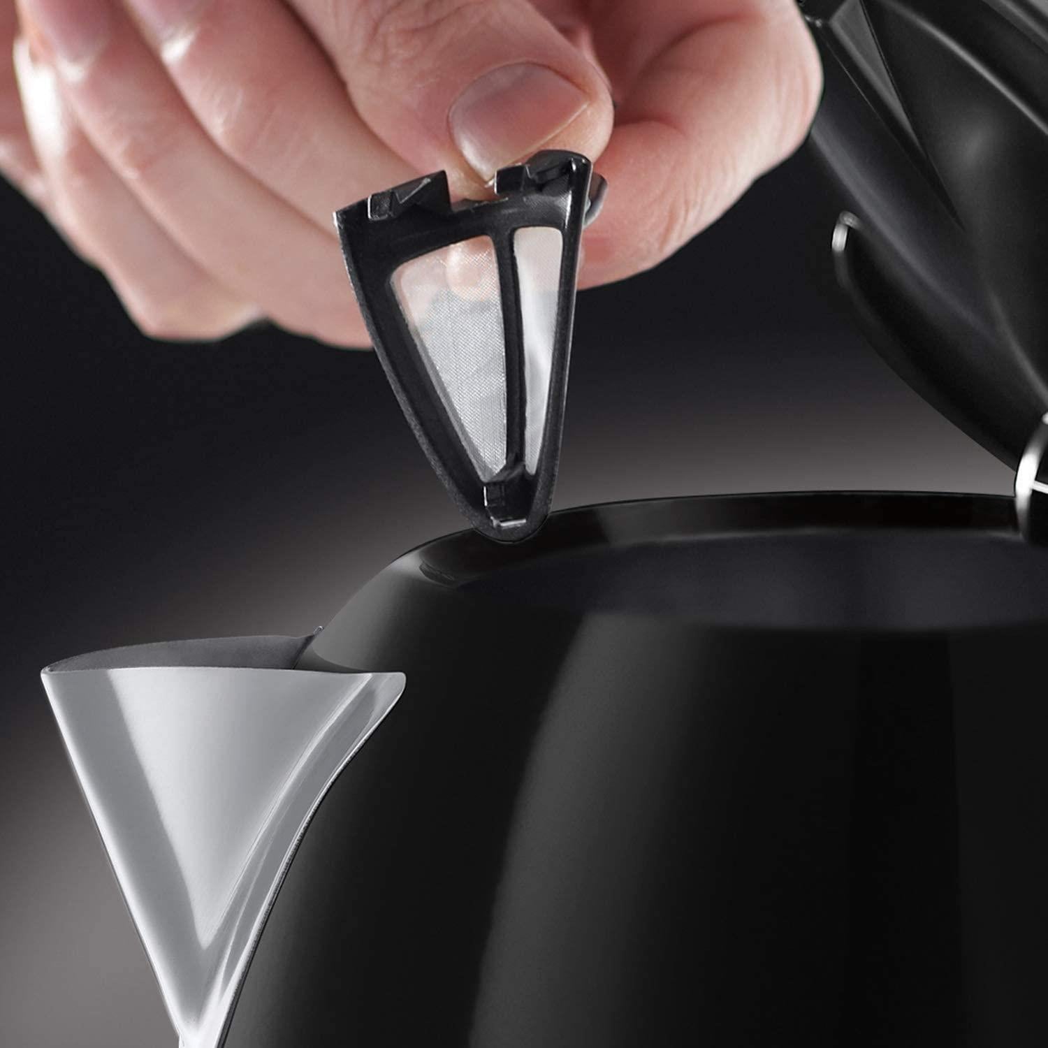 Russell Hobbs Electric Kettle Stainless Steel Jug 1.7 Litre Colours Plus Black - 20413
