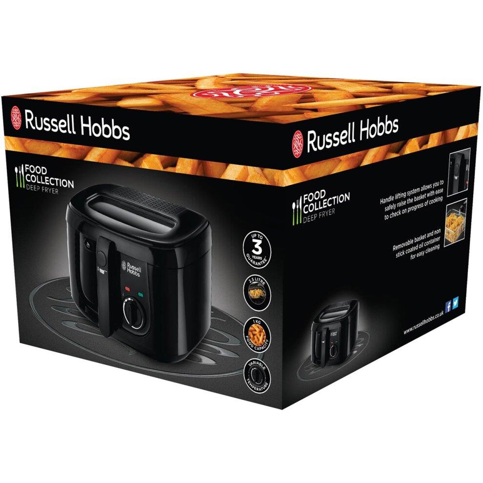 Russell Hobbs Maxi Deep Fryer 2.5L Oil 1Kg Food Capacity Black - 24570