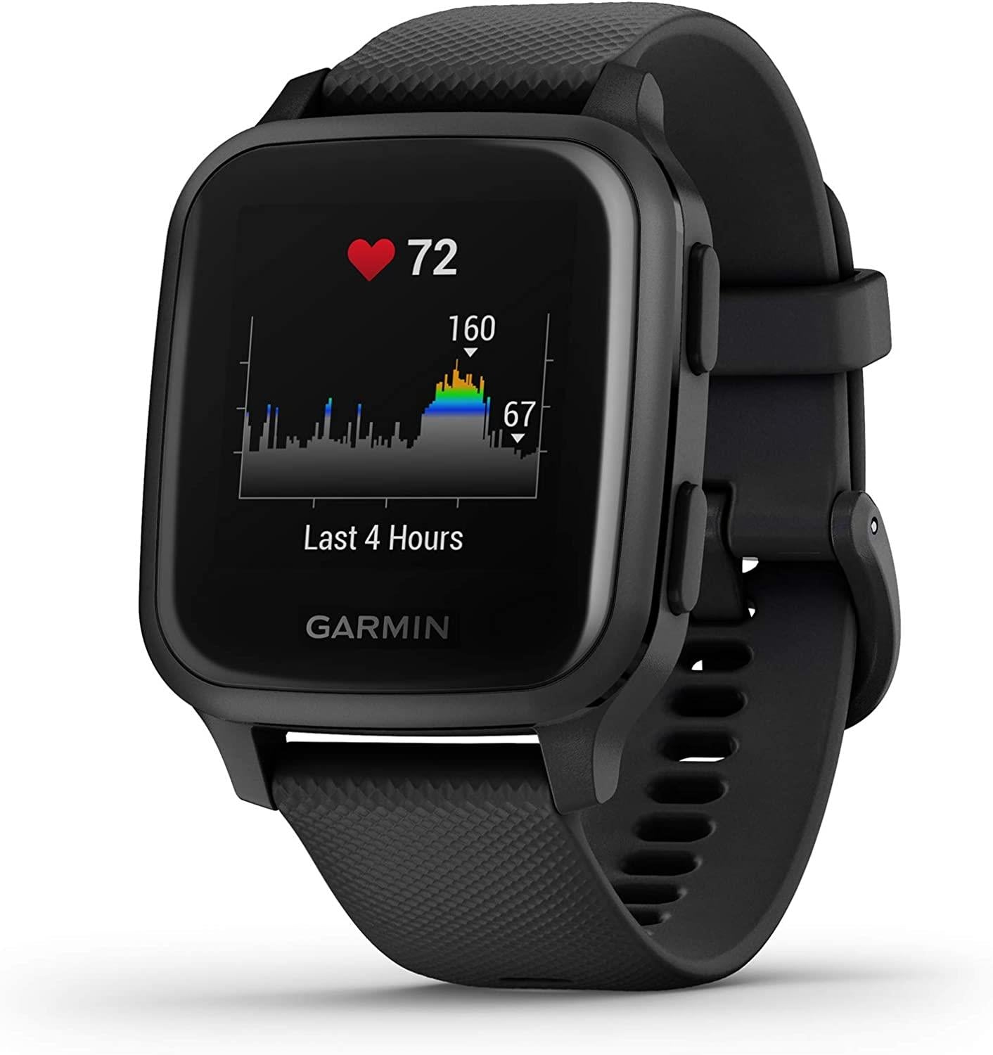 Garmin Venu Sq Music Edition GPS Smartwatch Activity Monitor Watch - Black