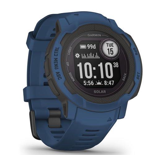 Garmin Instinct 2 Solar Edition Rugged GPS HRM Watch - Tidal Blue