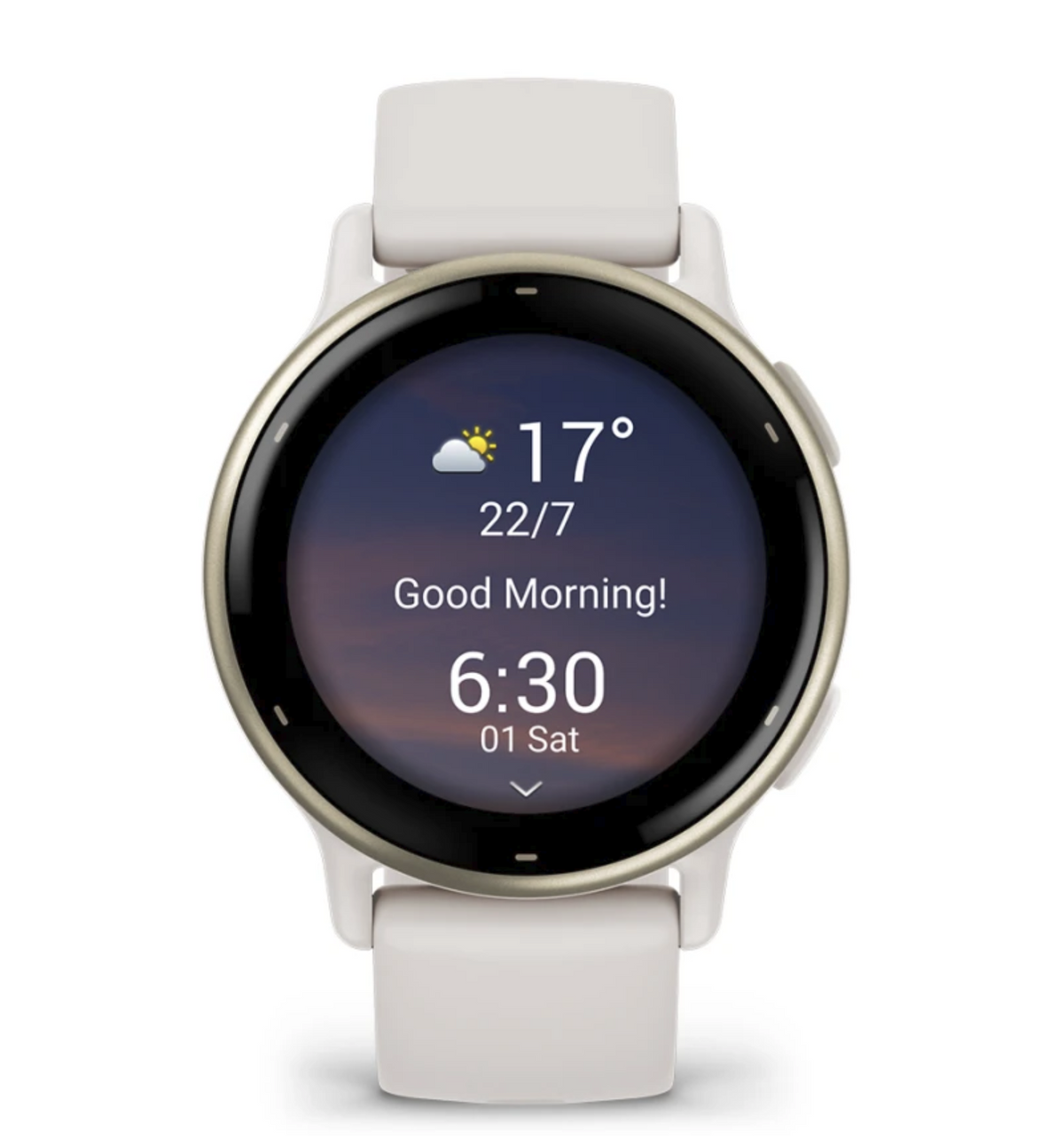 Garmin Vivoactive 5 Music GPS Sports Watch Smartwatch - Ivory Cream Gold