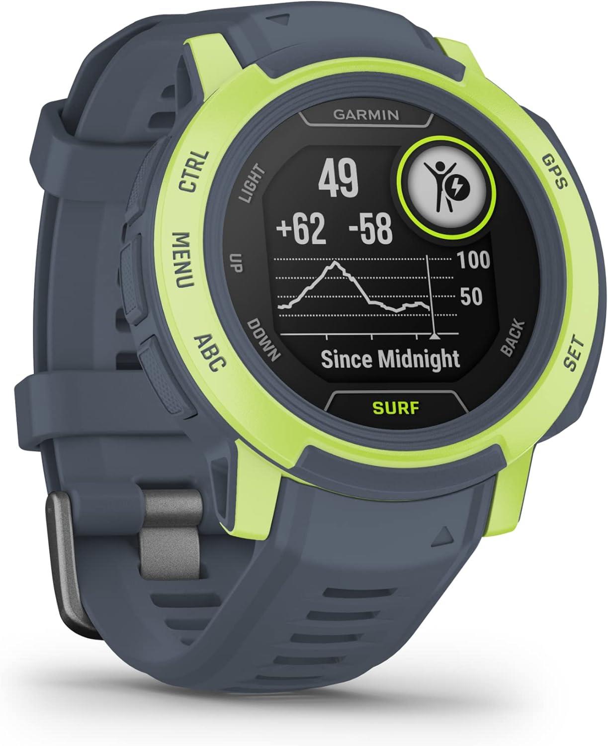Garmin Instinct 2 Surf Edition GPS Smartwatch Heart Rate - Mavericks Newly Overhauled