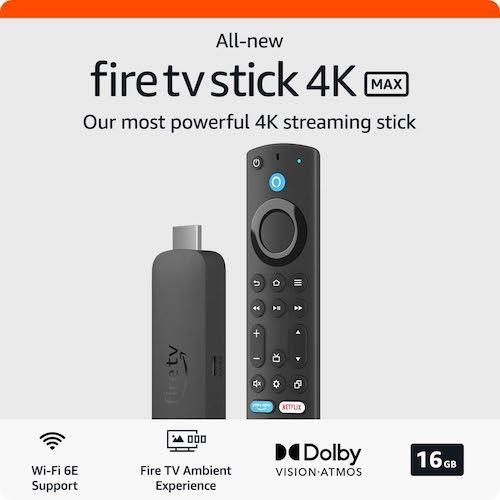 All-New Amazon Fire Stick 4K Max Firestick TV Streaming Device Wi-Fi 6 HDR10+ 2023
