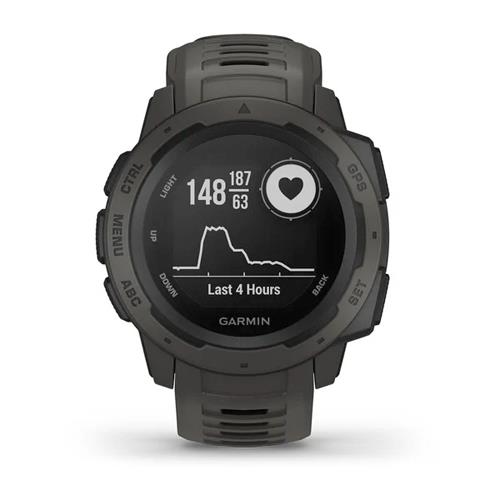 Garmin Instinct HRM Waterproof GPS Multisport Smart Watch - Graphite