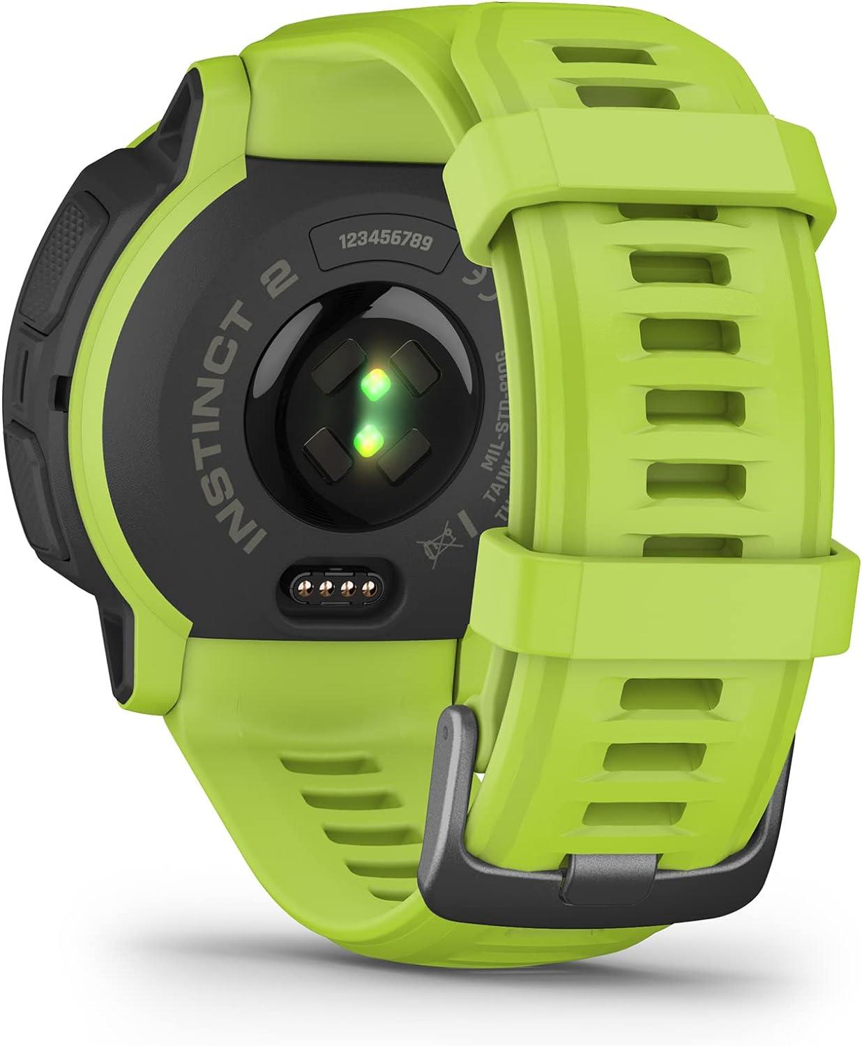 Garmin Instinct 2 Rugged GPS Watch HRM Electric Lime Newly Overhauled