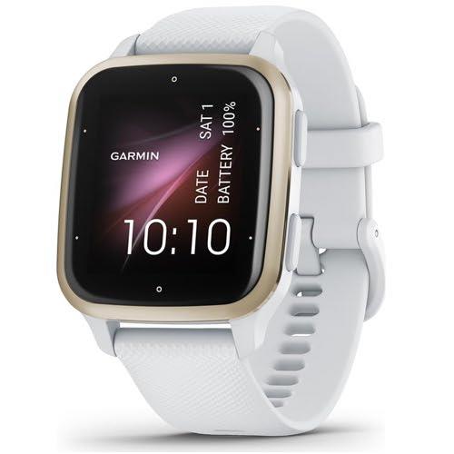 Garmin Venu Sq 2 GPS Smart Watch Activity Monitor AMOLED - White Cream Gold