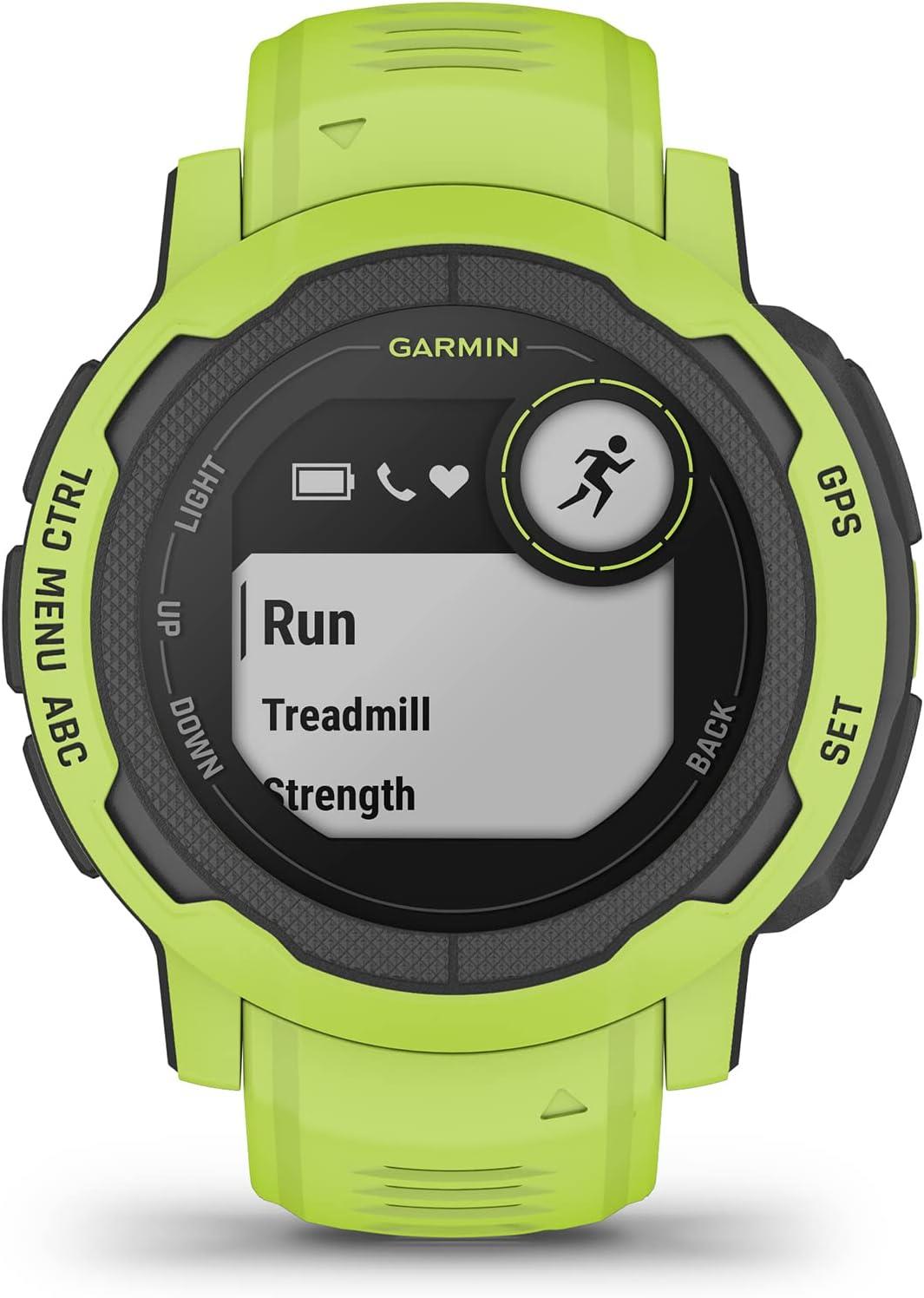 Garmin Instinct 2 Rugged GPS Watch HRM Electric Lime Newly Overhauled