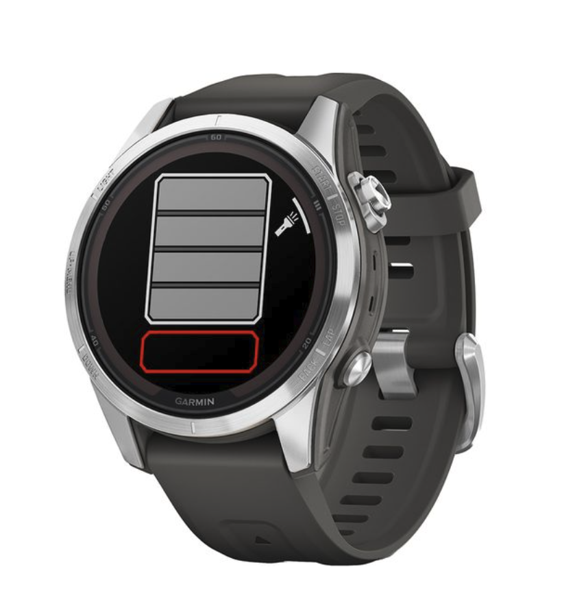 Garmin Fenix 7S Pro Solar Multisport GPS Watch Graphite Grey - Silver