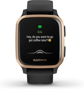 Garmin Venu Sq Music Edition GPS Smartwatch Activity Monitor Watch - Rose Gold