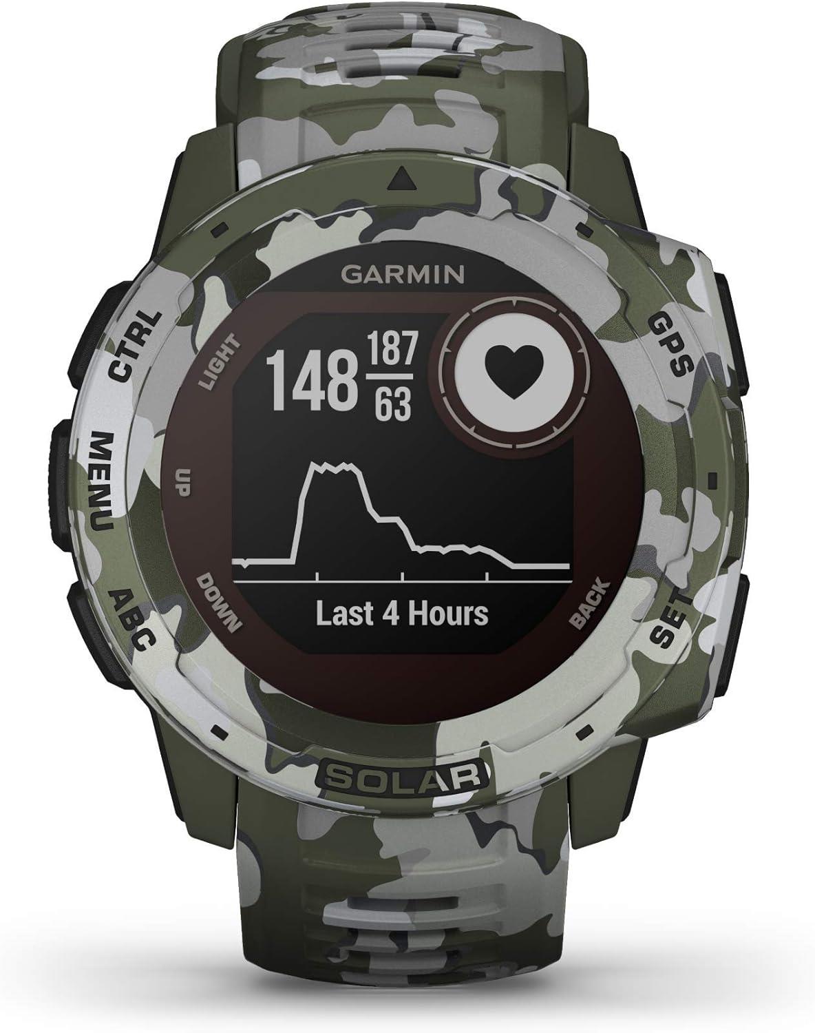 Garmin Instinct Solar Sports Watch Rugged GPS HRM Camo Edition Lichen Newly Overhauled