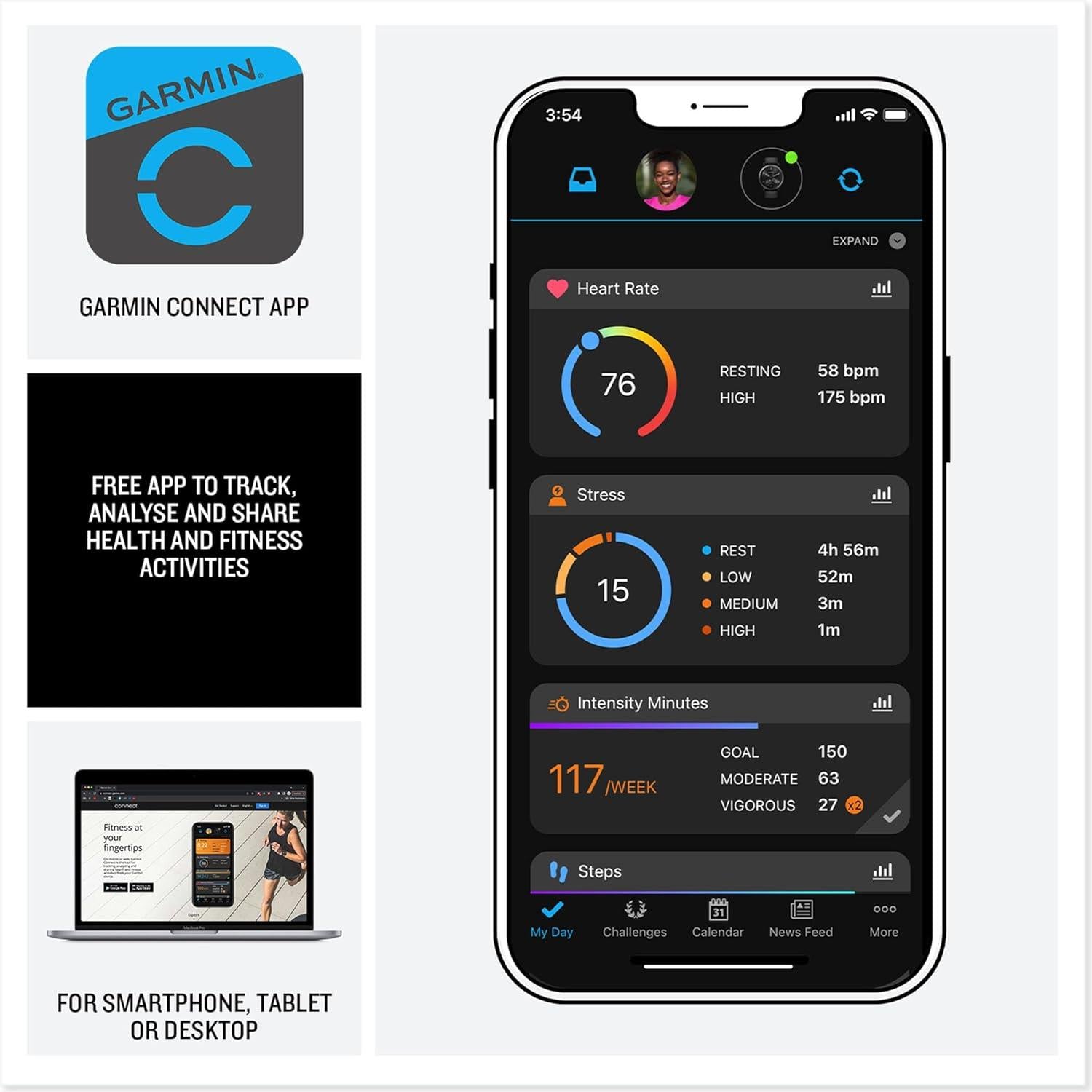 Garmin Vivoactive 5 Music GPS Sports Watch Smartwatch Activity Monitor Orchid Metallic