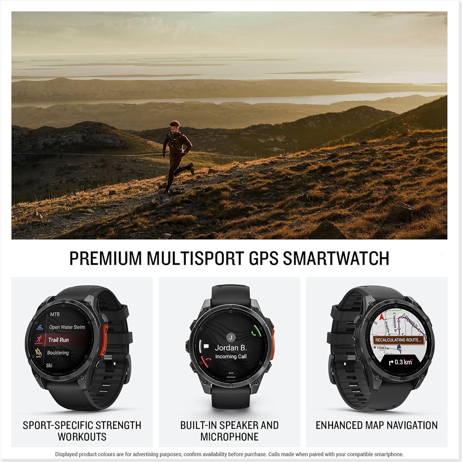 Garmin Fenix 8 Premium AMOLED GPS Smartwatch Running Watch 47MM - Black