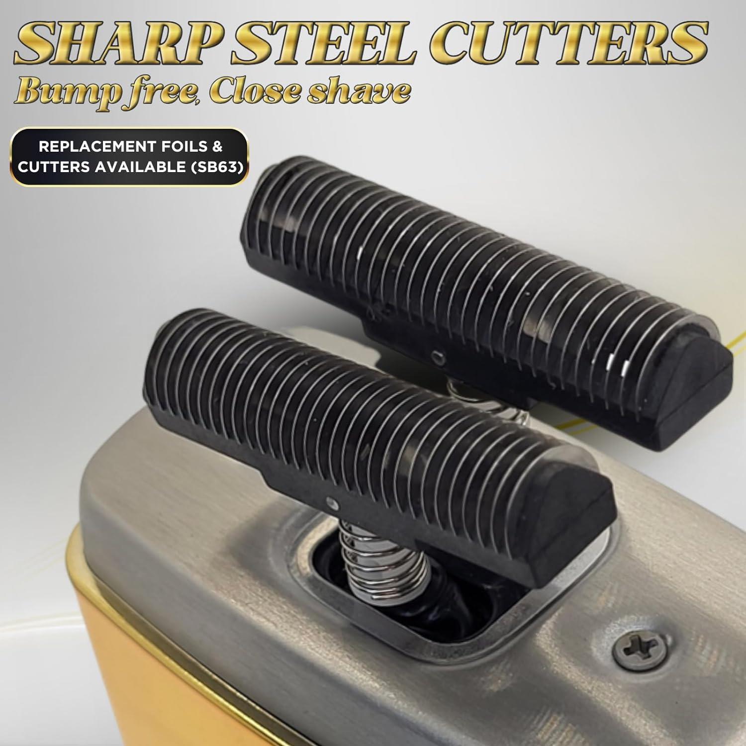 Supreme Trimmer Crunch Foil Shaver Electric Razor Waterproof STF602 - Gold