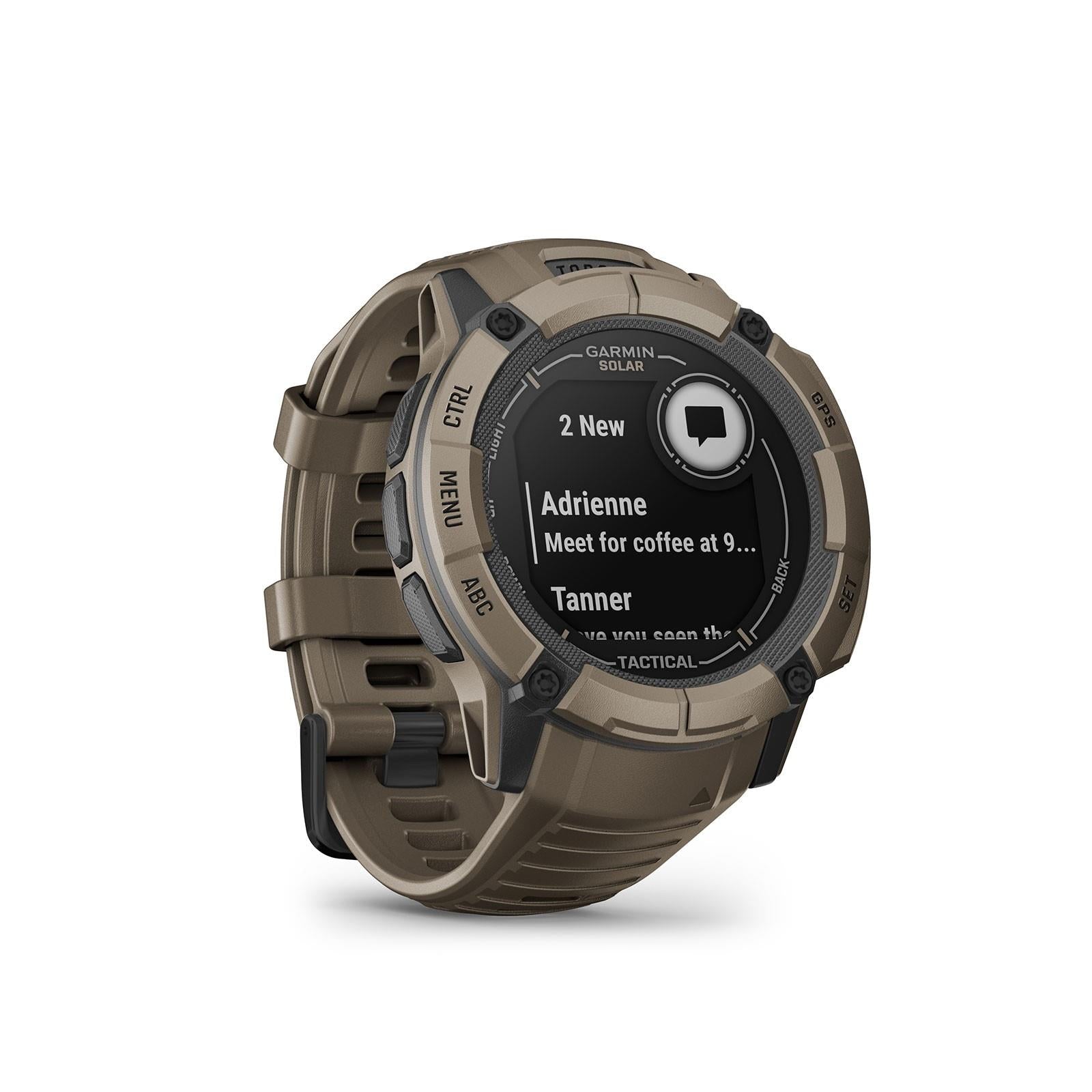 Garmin Instinct 2X Solar Tactical Edition Rugged GPS Smartwatch - Coyote Tan Newly Overhauled