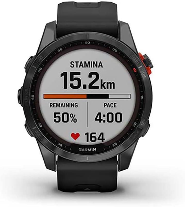 Garmin Fenix 7S Solar Multisport GPS Watch Slate Grey with Black Band Newly Overhauled