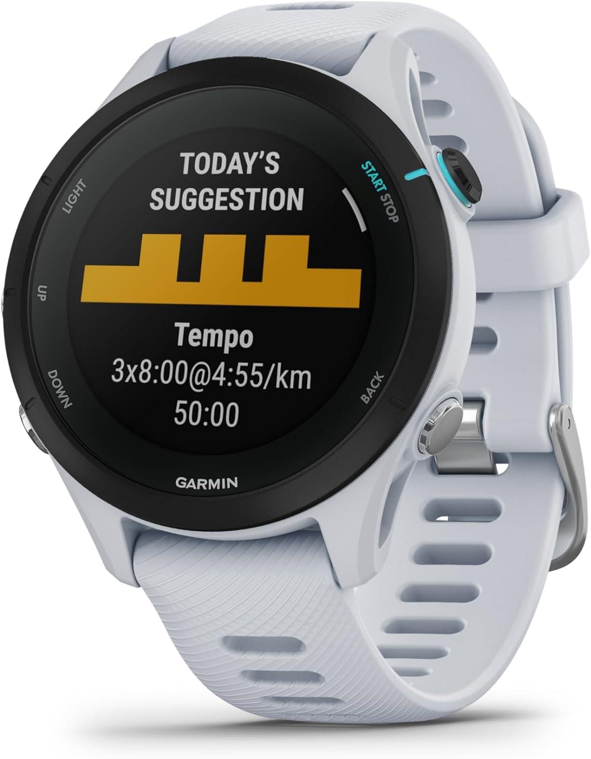 Garmin Forerunner 255s Music GPS Sports Watch White Newly Overhauled