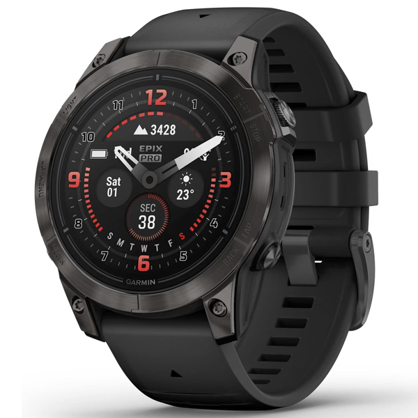 Garmin Epix PRO Gen 2 Sapphire Sport Watch Carbon DLC Titanium 47mm - Black