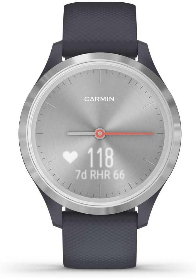 Garmin Vivomove 3S Smart GPS Watch Activity Tracker Silver Granite Blue Newly Overhauled