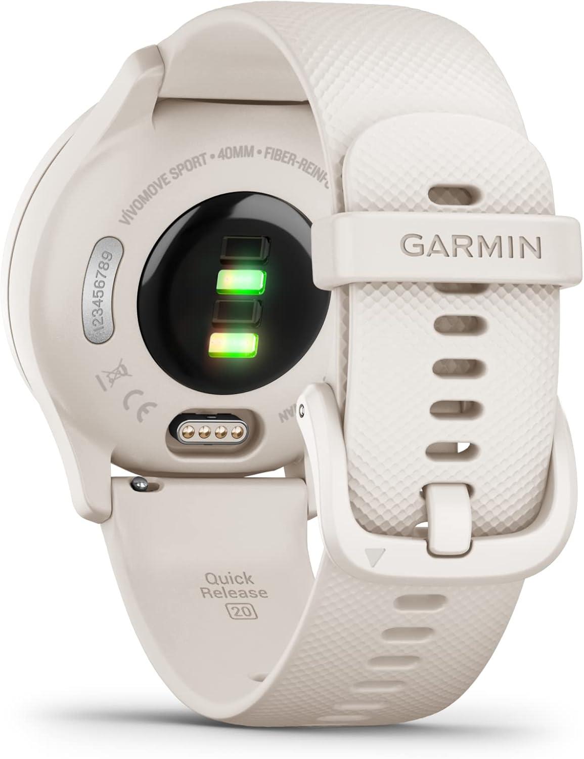 Garmin Vivomove Sport GPS Watch Activity Monitor Sport Tracking - Ivory