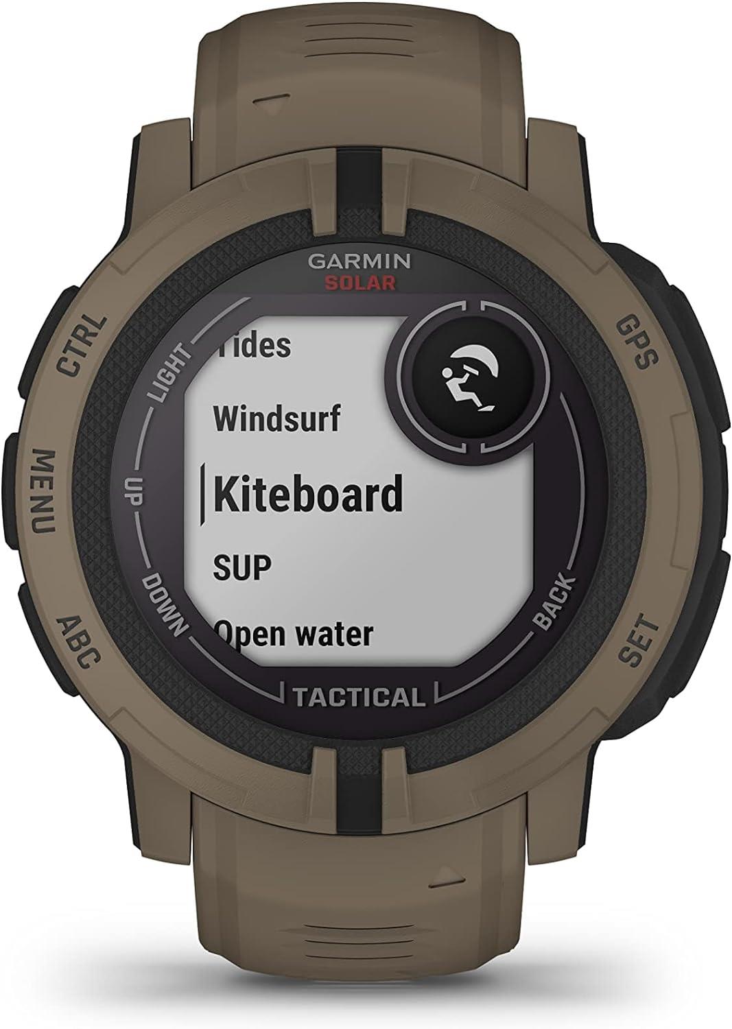Garmin Instinct 2 Solar Tactical Edition GPS HRM Watch - Coyote Tan Newly Overhauled