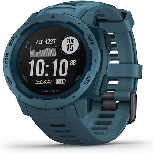 Garmin Instinct HRM Waterproof GPS Multisport Smart Watch - Blue Newly Overhauled