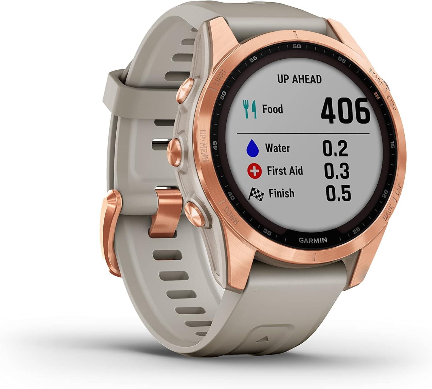 Garmin Fenix 7s Solar Multisport GPS Watch Heart Rate Monitor - Rose Gold