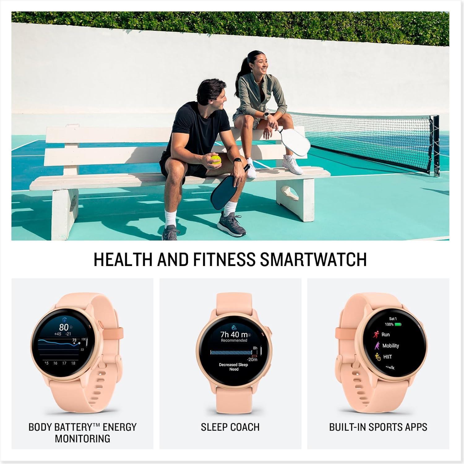Garmin Vivoactive 6 GPS Smart Watch Sports Activity Monitor Bone Lunar Gold