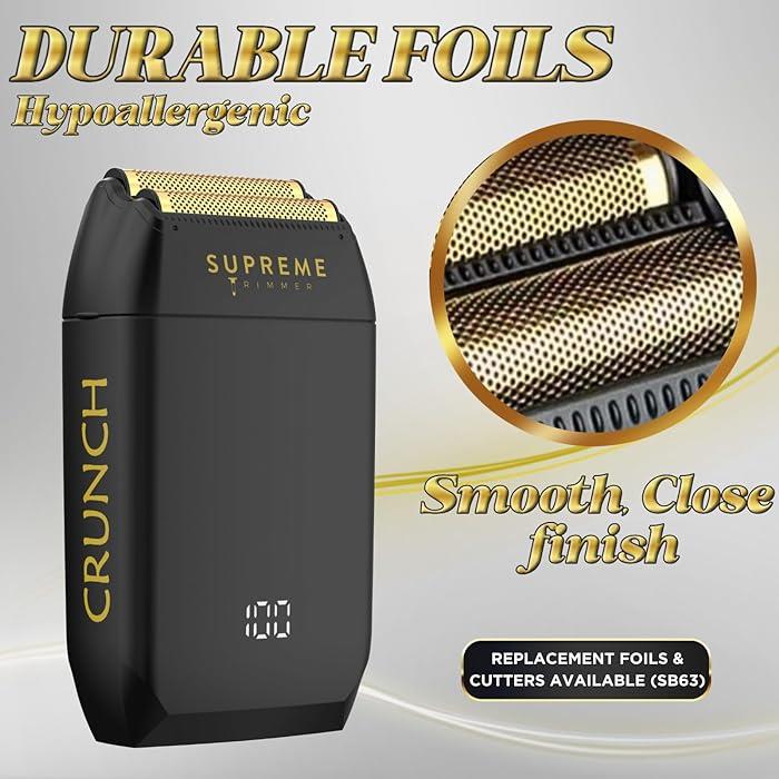 Supreme Trimmer Crunch Foil Shaver Electric Razor Waterproof STF602 - Black