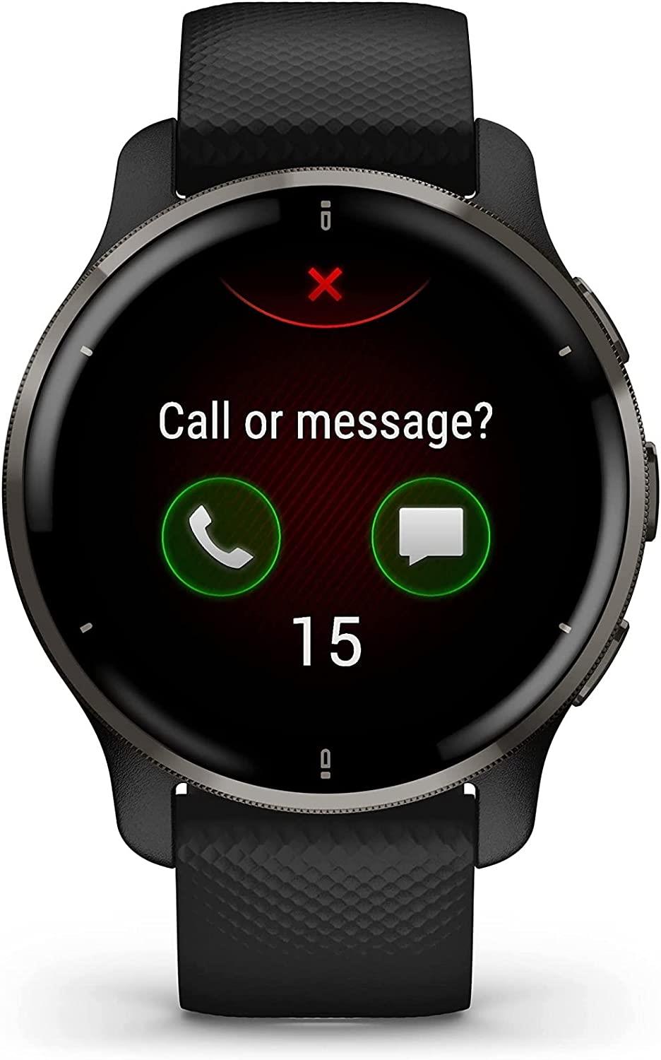 Garmin Venu 2 Plus AMOLED GPS Smart Watch Heart Rate Monitor - Black
