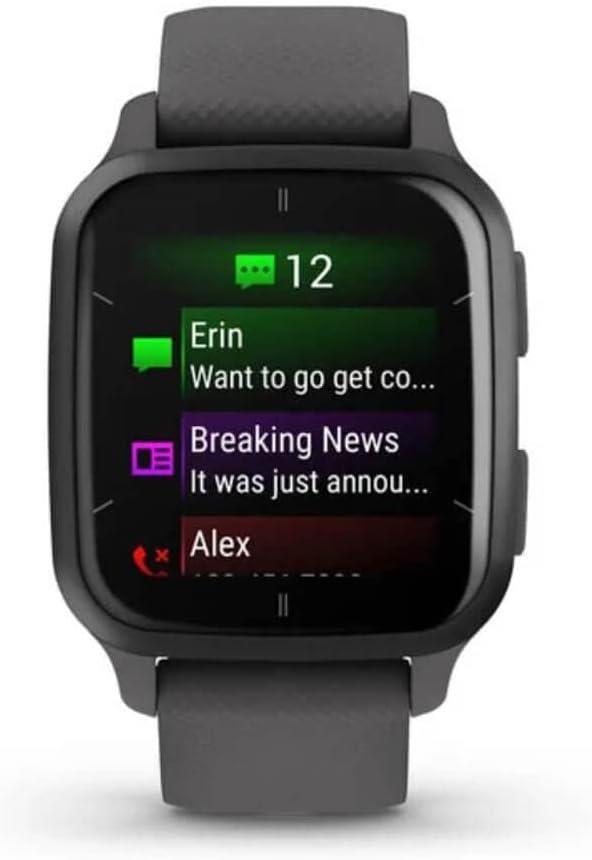 Garmin Venu Sq 2 AMOLED GPS Smartwatch Activity Monitor Shadow Grey Newly Overhauled