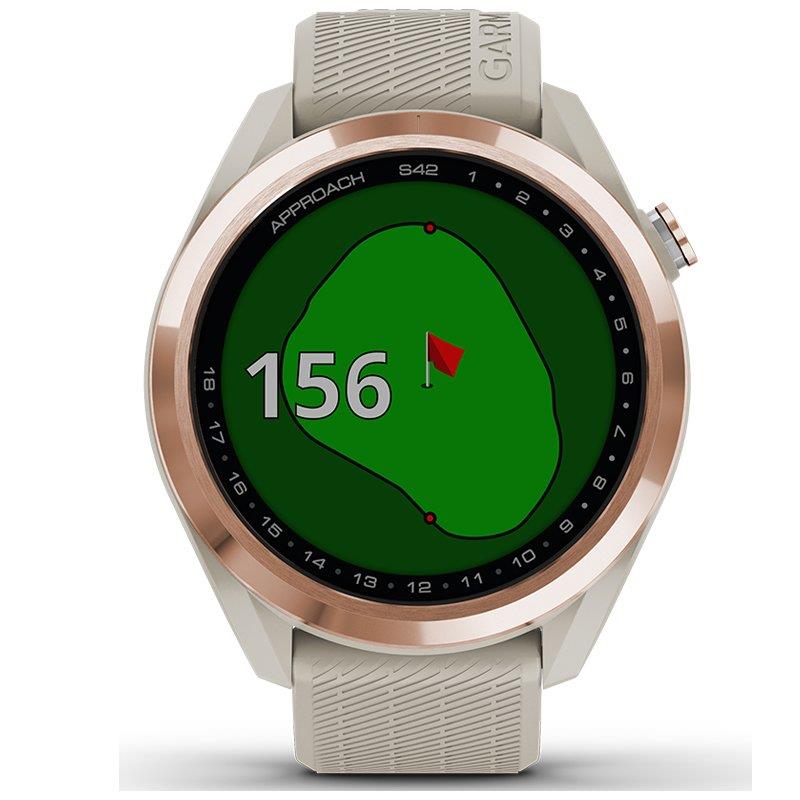 Garmin Approach S42 Golf Watch Sports GPS - Light Sand Rose Gold Newly Overhauled