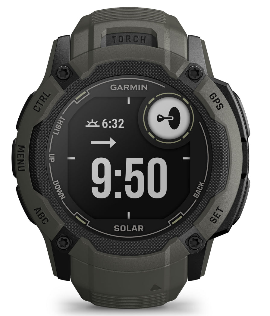 Garmin Instinct 2X Solar Rugged GPS Smartwatch Sports Watch - Moss Newly Overhauled