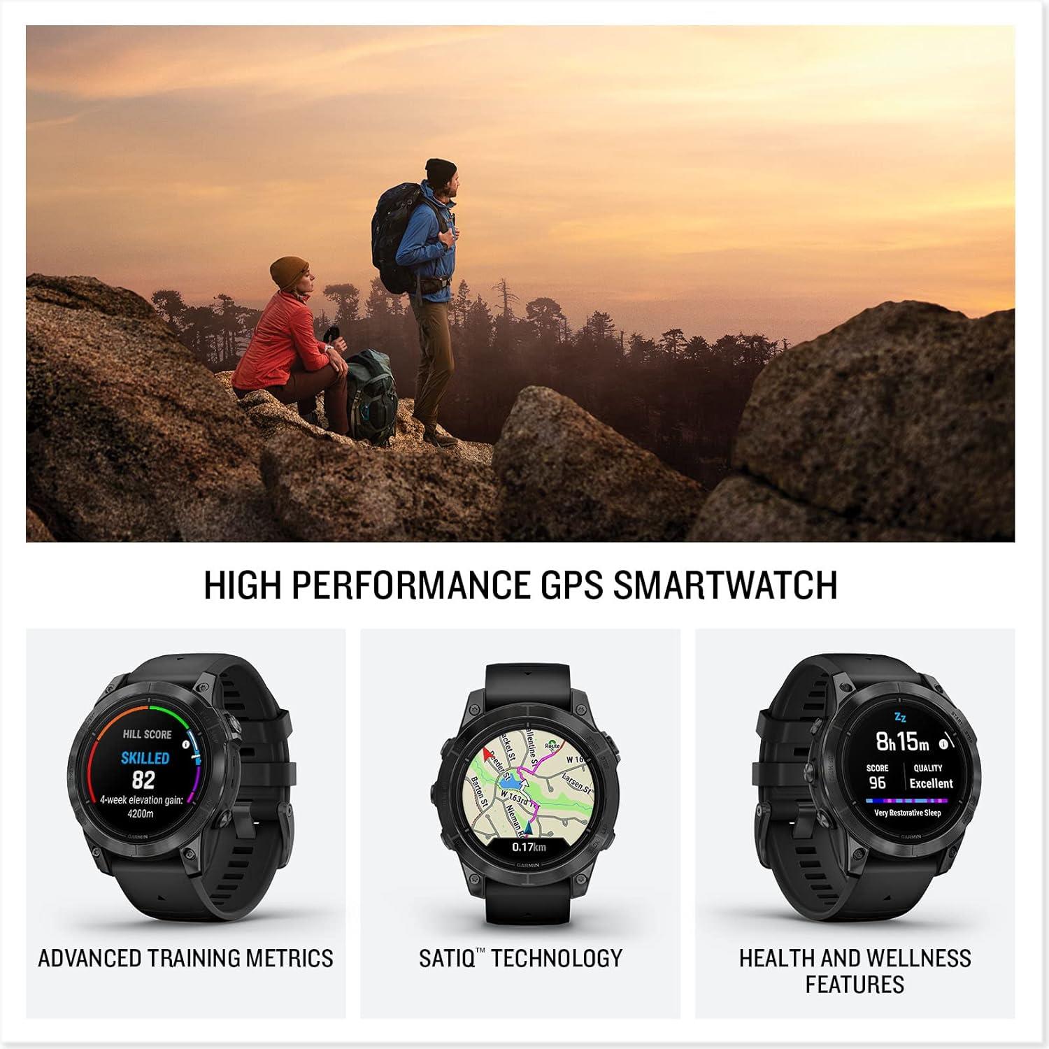 Garmin Epix PRO Gen 2 Sapphire Sport Watch Carbon DLC Titanium 47mm - Black