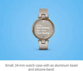 Garmin Lily Smartwatch Fitness Tracker GPS Sport Edition Rose Gold Bezel Light Sand