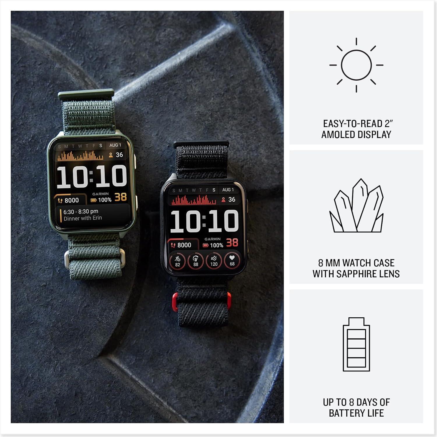 Garmin Venu X1 Premium GPS Sports Watch Titanium with Voice Calling 41mm - Black