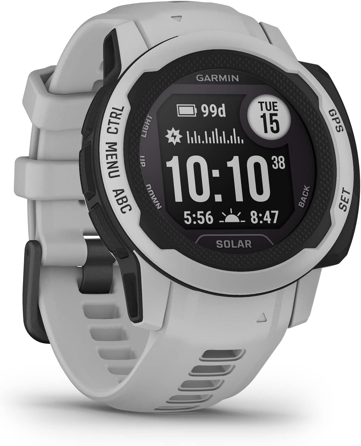 Garmin Instinct 2S Solar Rugged GPS Smartwatch Heart Rate Monitor Small - Mist Grey