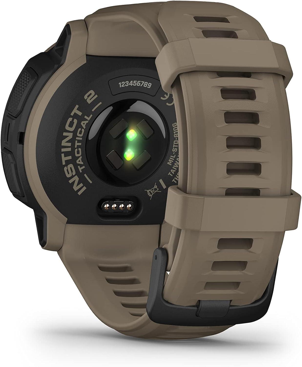 Garmin Instinct 2 Solar Tactical Edition Rugged GPS HRM Watch - Coyote Tan
