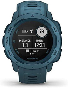 Garmin Instinct HRM Waterproof GPS Multisport Smart Watch - Blue Newly Overhauled