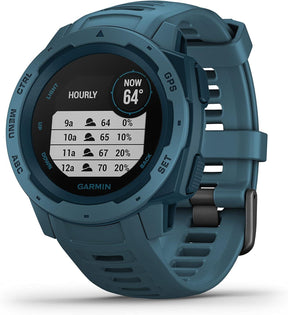 Garmin Instinct HRM Waterproof GPS Multisport Smart Watch - Blue Newly Overhauled