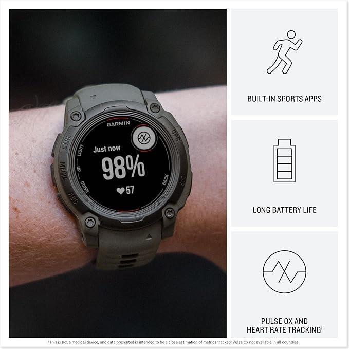 Garmin Instinct E Rugged GPS Heart Rate Monitor Smartwatch Black - 40mm