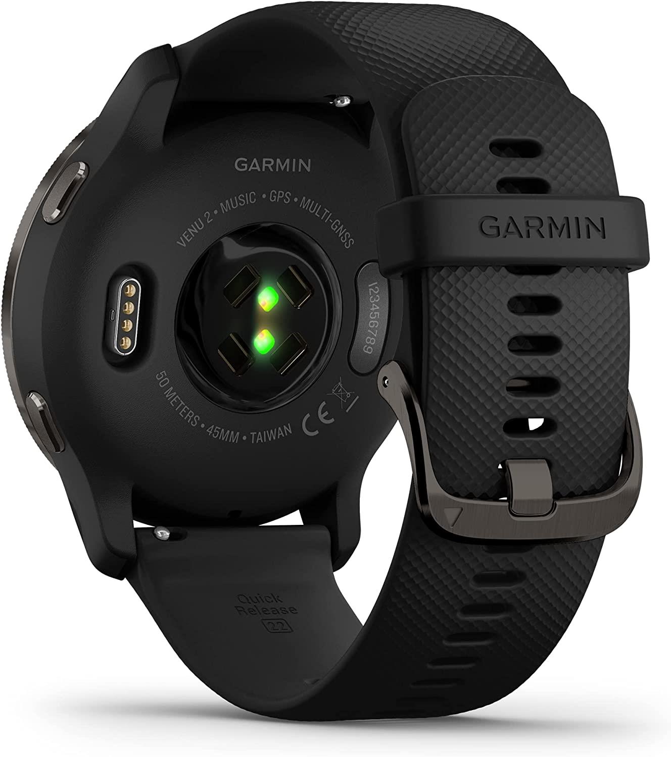 Garmin Venu 2 Smartwatch Heart Rate Monitor GPS Watch - Black Newly Overhauled