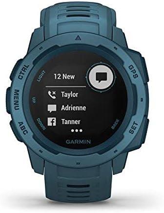 Garmin Instinct HRM Waterproof GPS Multisport Smart Watch - Blue Newly Overhauled