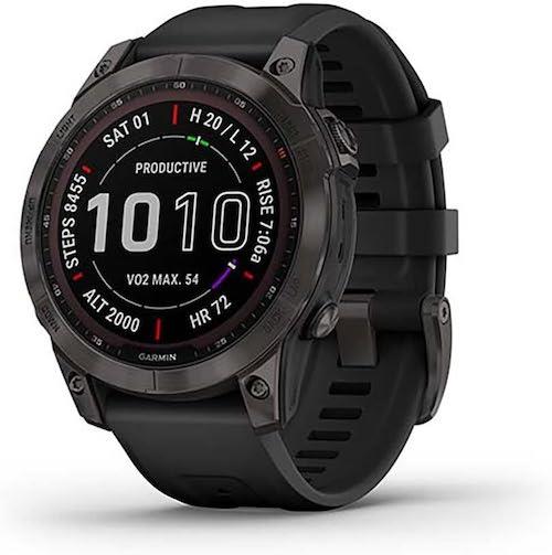 Garmin Fenix 7 Sapphire Solar Black DLC Multisport GPS Watch 47mm Black Newly Overhauled